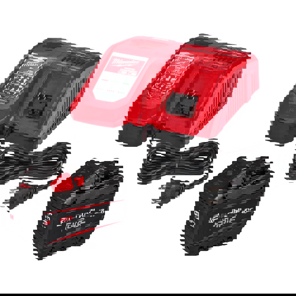 Power Tool Chargers; Voltage: 18V ; Power Source: Li-Ion Battery ; For Use With: M18 System ; Batteries Included: Yes ; Battery Chemistry: Lithium-ion ; Number of Battery Ports: 2